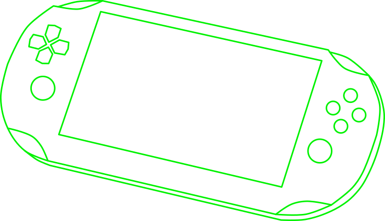 vector artwork of a ps vita